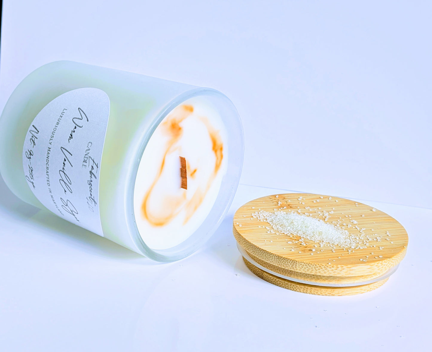 Warm Vanilla Sugar 9oz glass candle