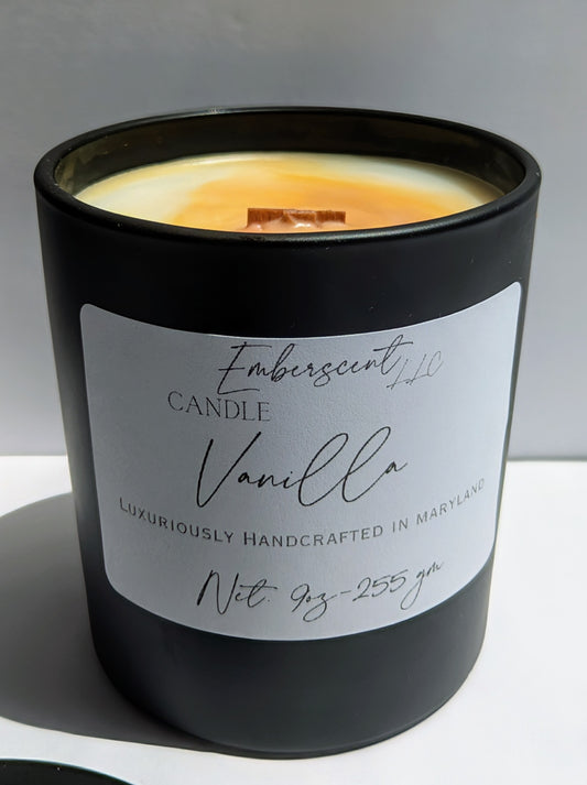 Vanilla 9oz Glass Candle