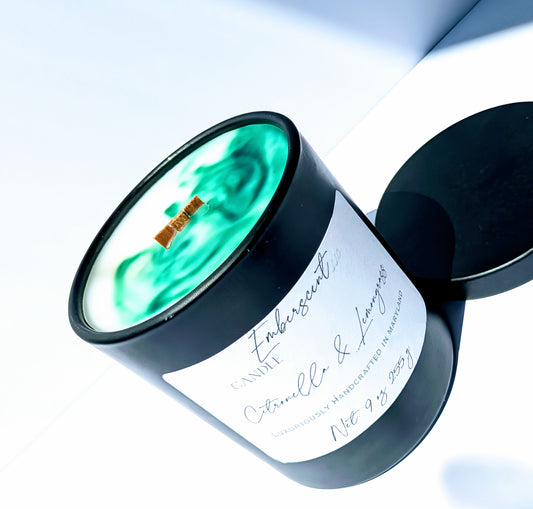 Lemongrass & Citronella 9 oz Glass Candle